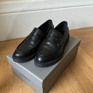 Leather black lug loafers by Vagabond (Alex Penny Loafers)
